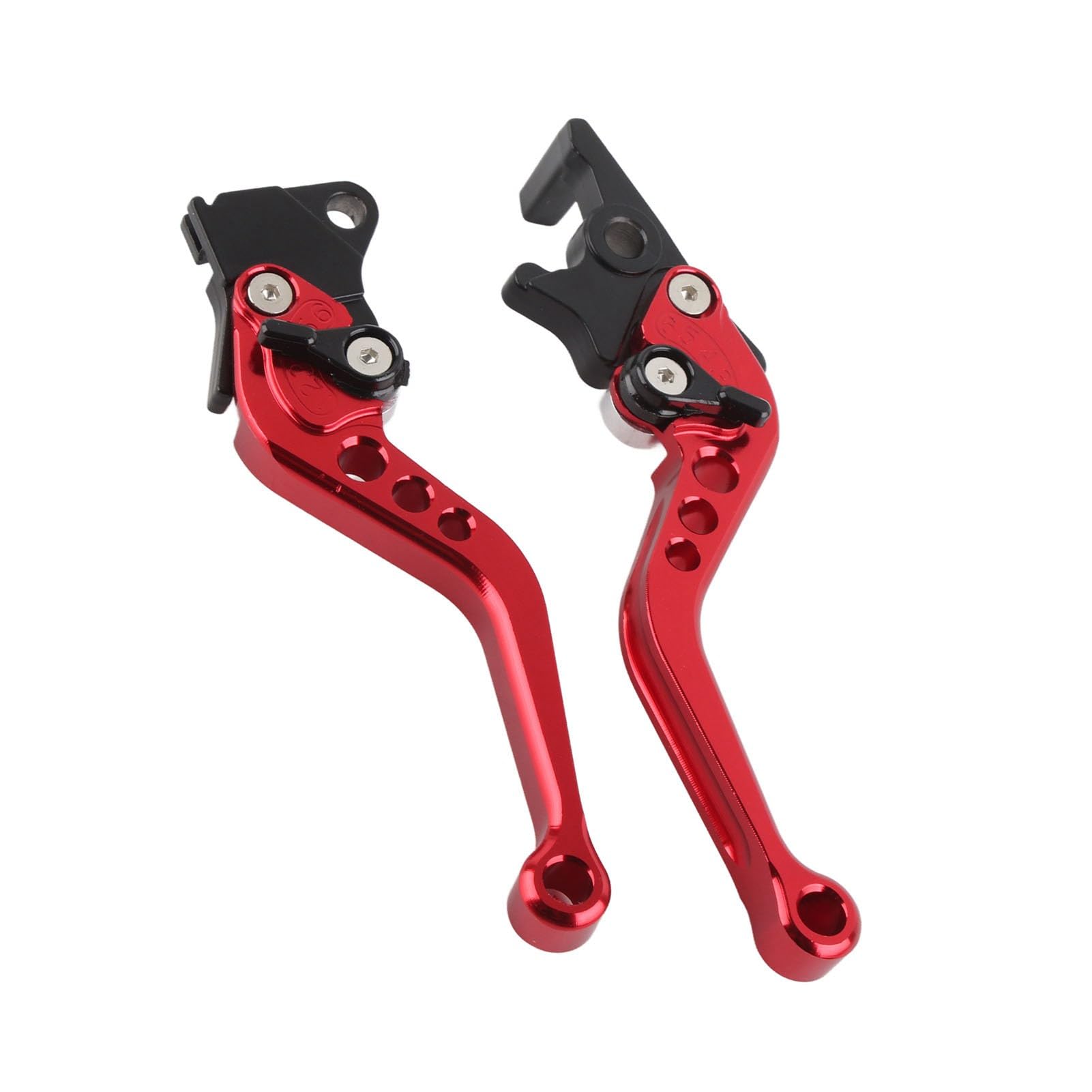 Ymiko Cranberry Levers Brake Clutch, Cnc Aluminum Alloy Left Right Clutch Brake Handle Levers Perch Compatible With Gy6 Cg125 Dirt Motor Bike Motocross(Red)