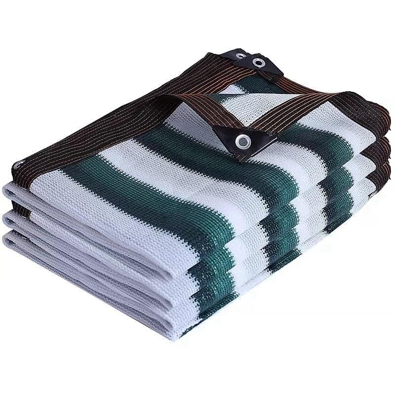Outdoor Sun Shed HDPE UV Protection Shade Mesh Shade Sail Cloth 12 Needle 80~90% Shade Rate Car Pergola Garage Solar Shade Mesh (Color : White Dark Green, Size : 1m X 2m)