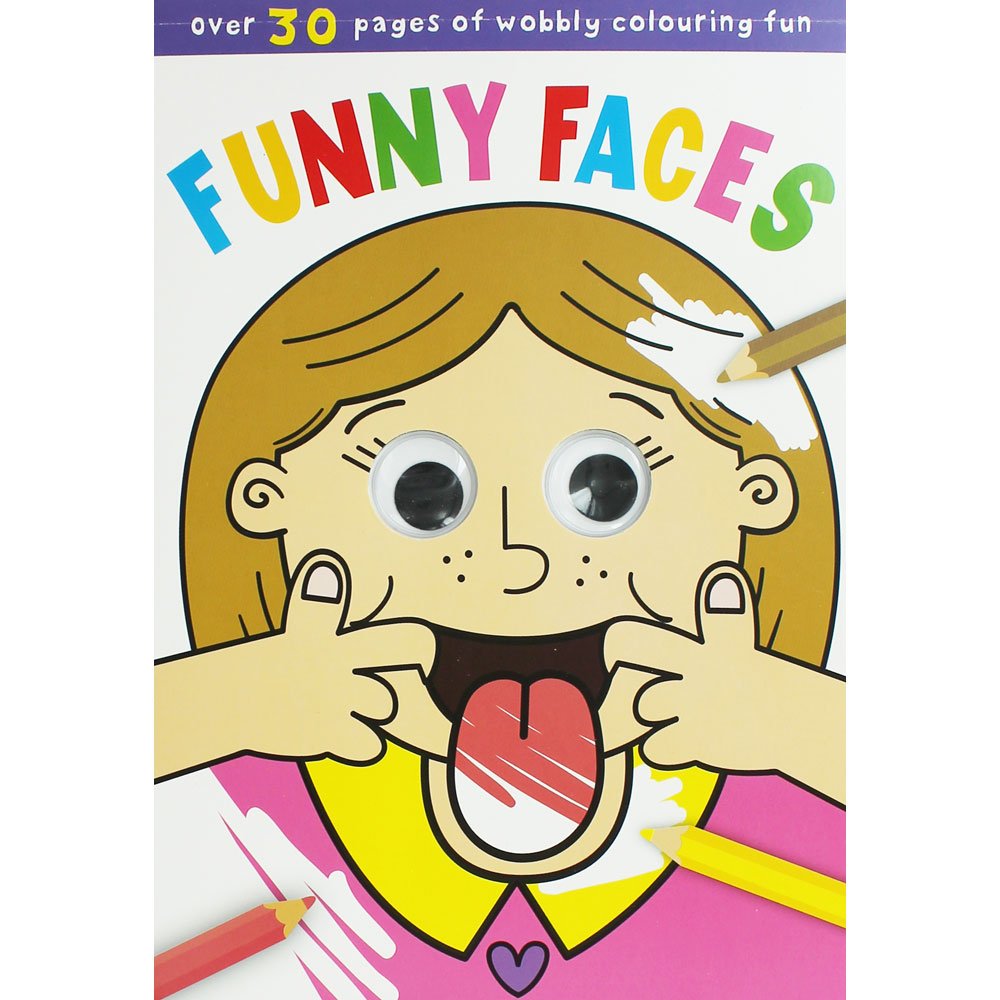 Funny Faces (Wobbly Eyes Colouring Jumbo) 9781786704054 Books