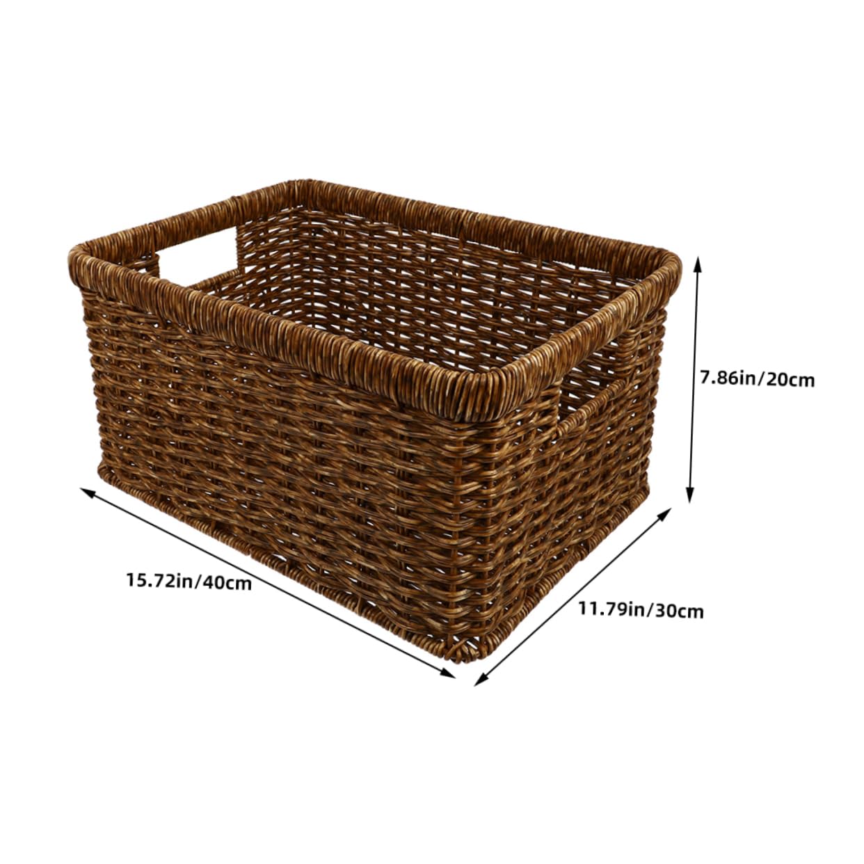 Cabilock Big Basket for Storage Rattan Decorative Basket Desktop Imitation Rattan Material