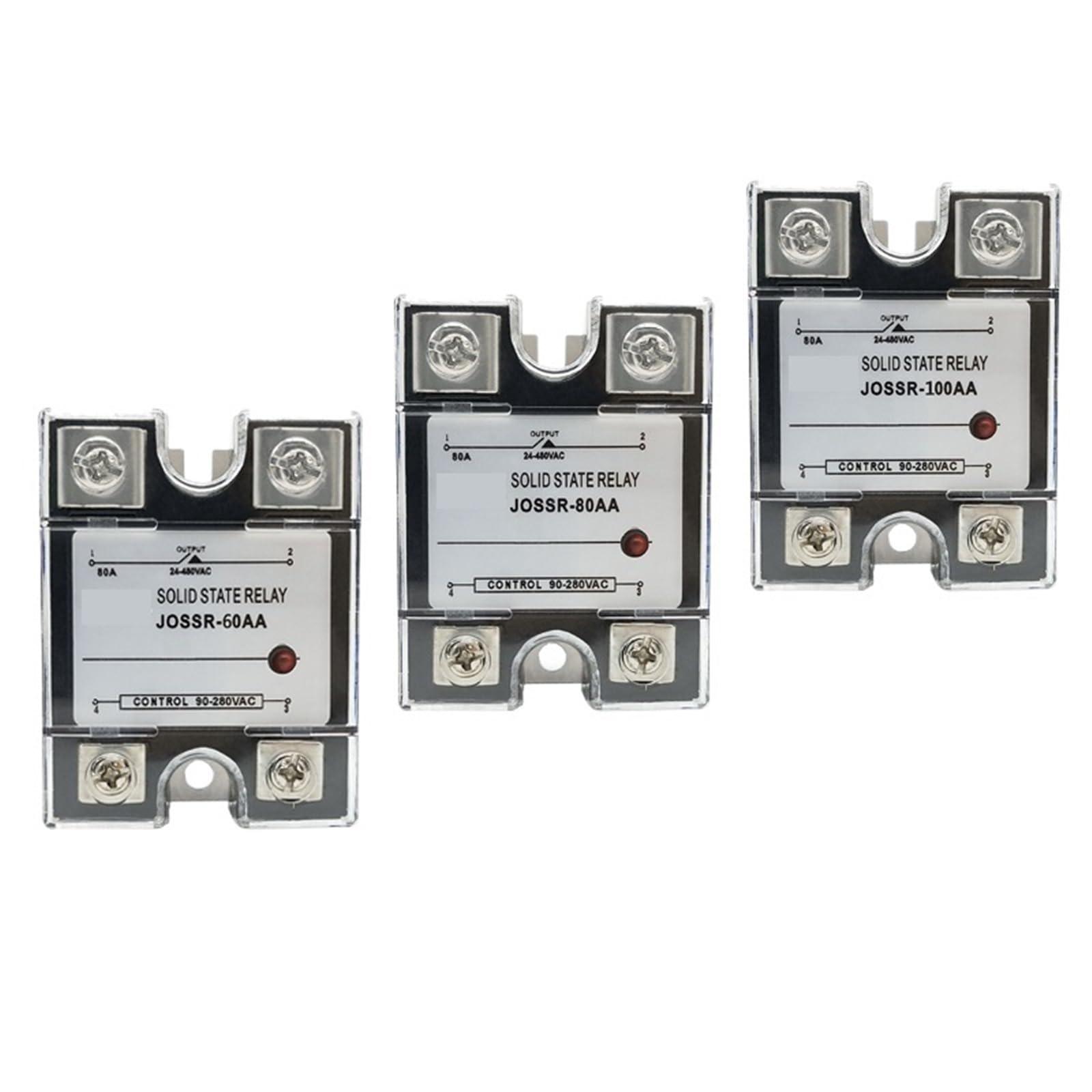 Relé monofásico de estado sólido AC a AC SSR-60AA interruptor electrónico 60A 6