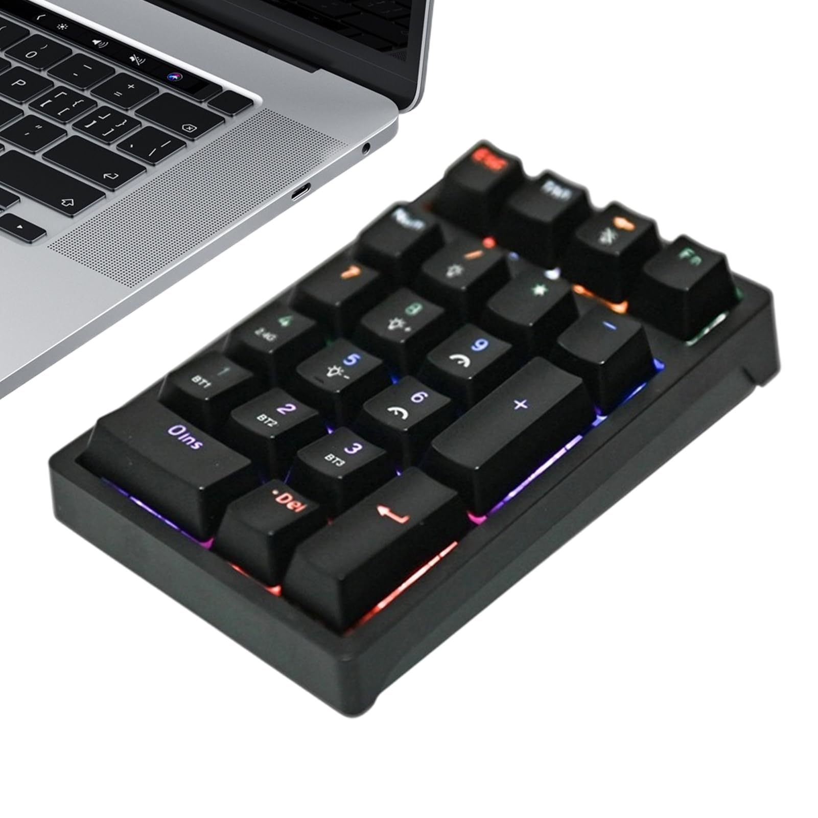 Tastierino Numerico Senza Fili Tastiera Meccanica USB e Compatta | Tastierino Numerico Universale Senza Fili da 21 Tasti per Laptop, Desktop, Computer e