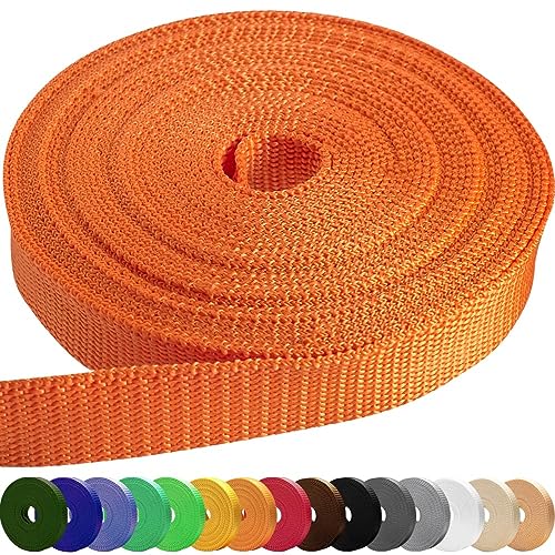 Image of TECEUM 3 /4 inch & 5 /8 inch & 1 inch & 1.5 inch & 2 inch Webbing - 10 25 50 Yards - 40+ Colors - Heavy Duty 1 Inch 1.5 Inch 2 Inch Backpack Straps - Webbing for Outdoors Indoors Crafting DIY