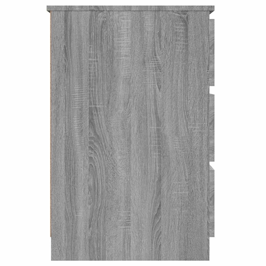 Scrivania in legno Sonoma, 140 x 50 x 77 cm, con cassetto, capienza, compatta, moderna, per ufficio, casa, gaming, PC, lavoro, laptop, segretaria, colore: grigio