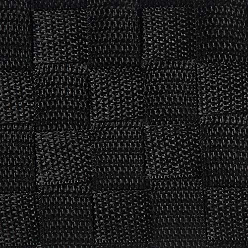 Home Basics Large Polyester Woven Strap Open Bin, Black #TOP5