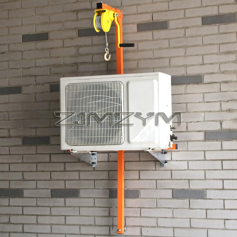 Wciągarki elektryczne Elektryczny wciągnik łańcuch Samoblokujący składany dźwig Wciągarka ręczna Instalacja narzędzia montażowego Narzędzia do podnoszenia klimatyzacji ze stali nierdzewnej | 15M rope