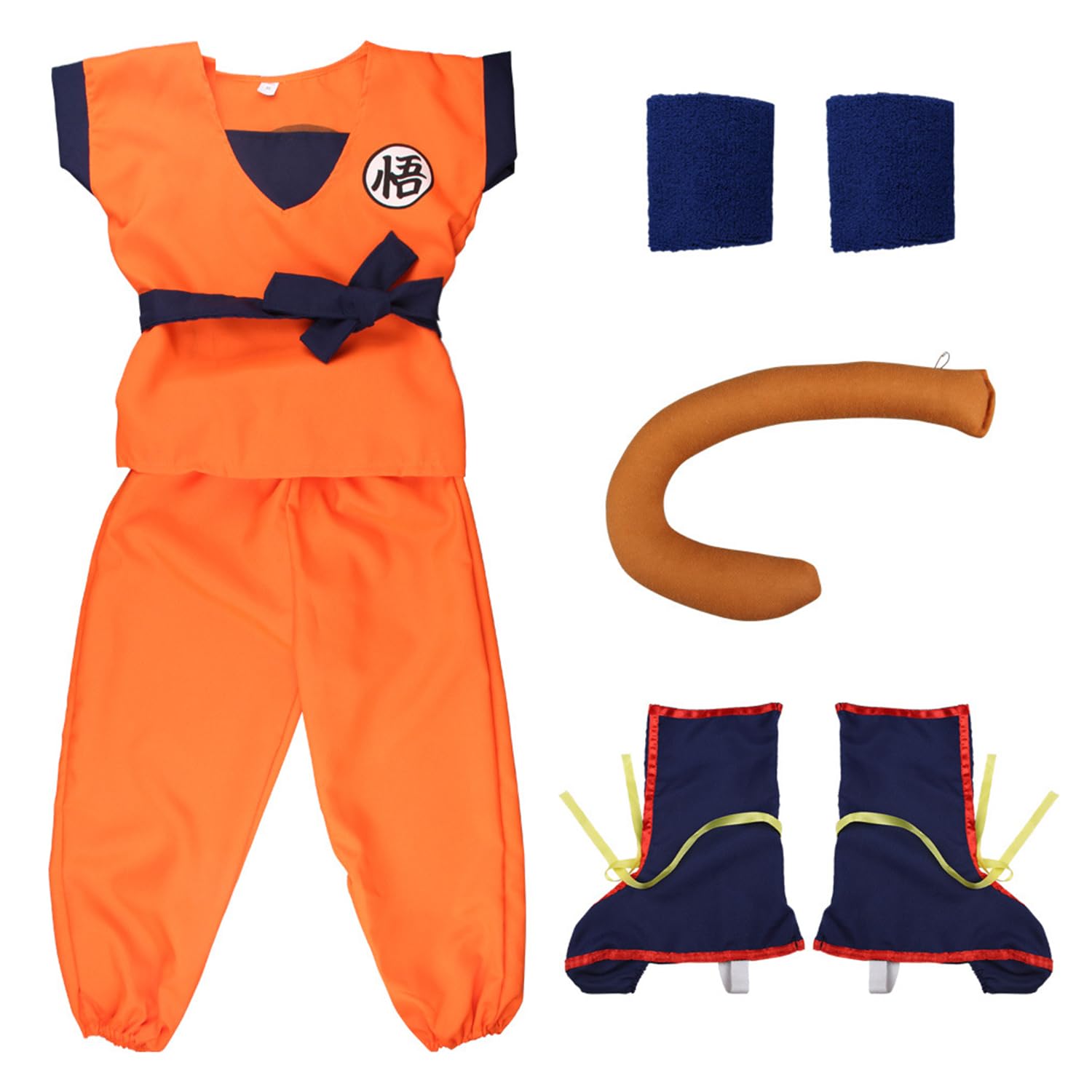 YXHZVON Disfraz de Cosplay Infantil, Disfraz de Saiyan para Carnaval, Disfraz de Halloween, Cosplay (M)