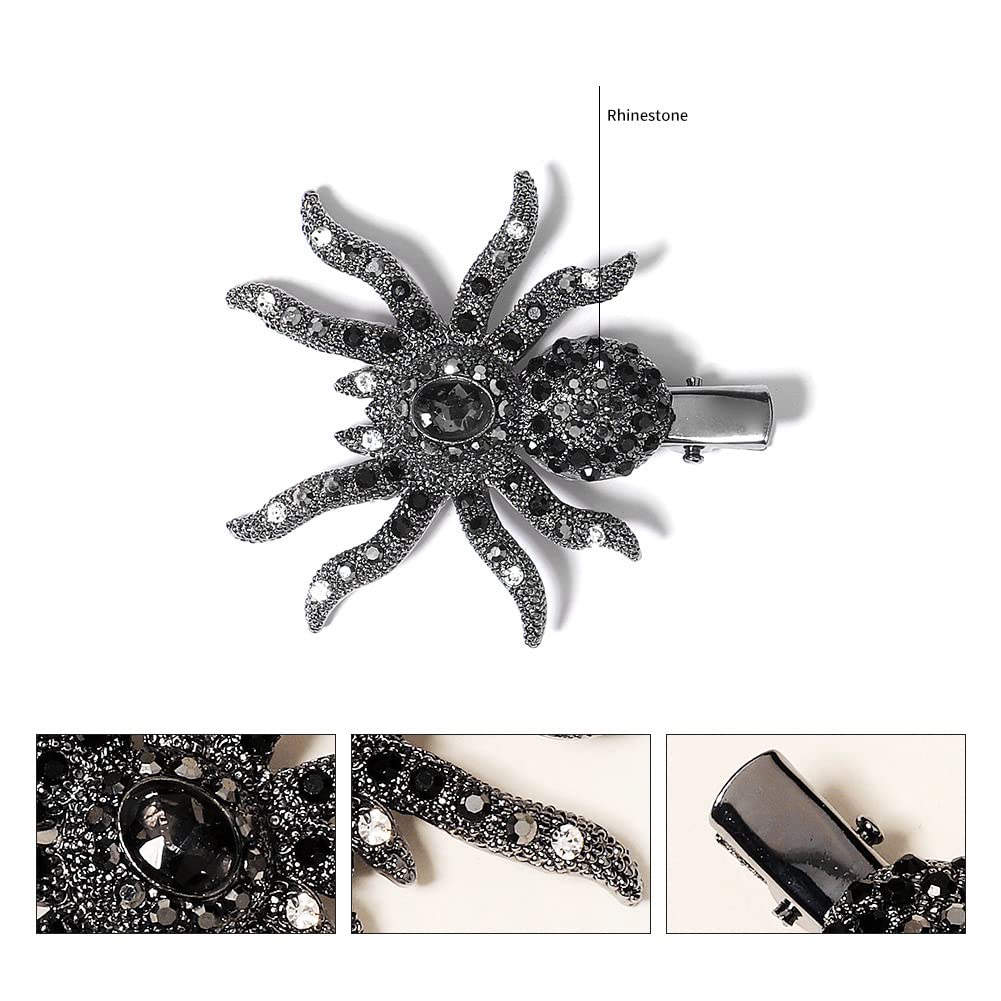 Amazon.com : 2 PACK Halloween Black Spider Pins Hair Clip 