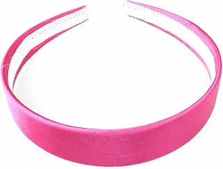 Satin Alice Headband Head Band Hairband Hair Band Women Adult Girls Kids School 60s 70s 80s Plain Aliceband 2.5cm 1" Thick Wide Hard (1 Alice Band, Fuschsia)