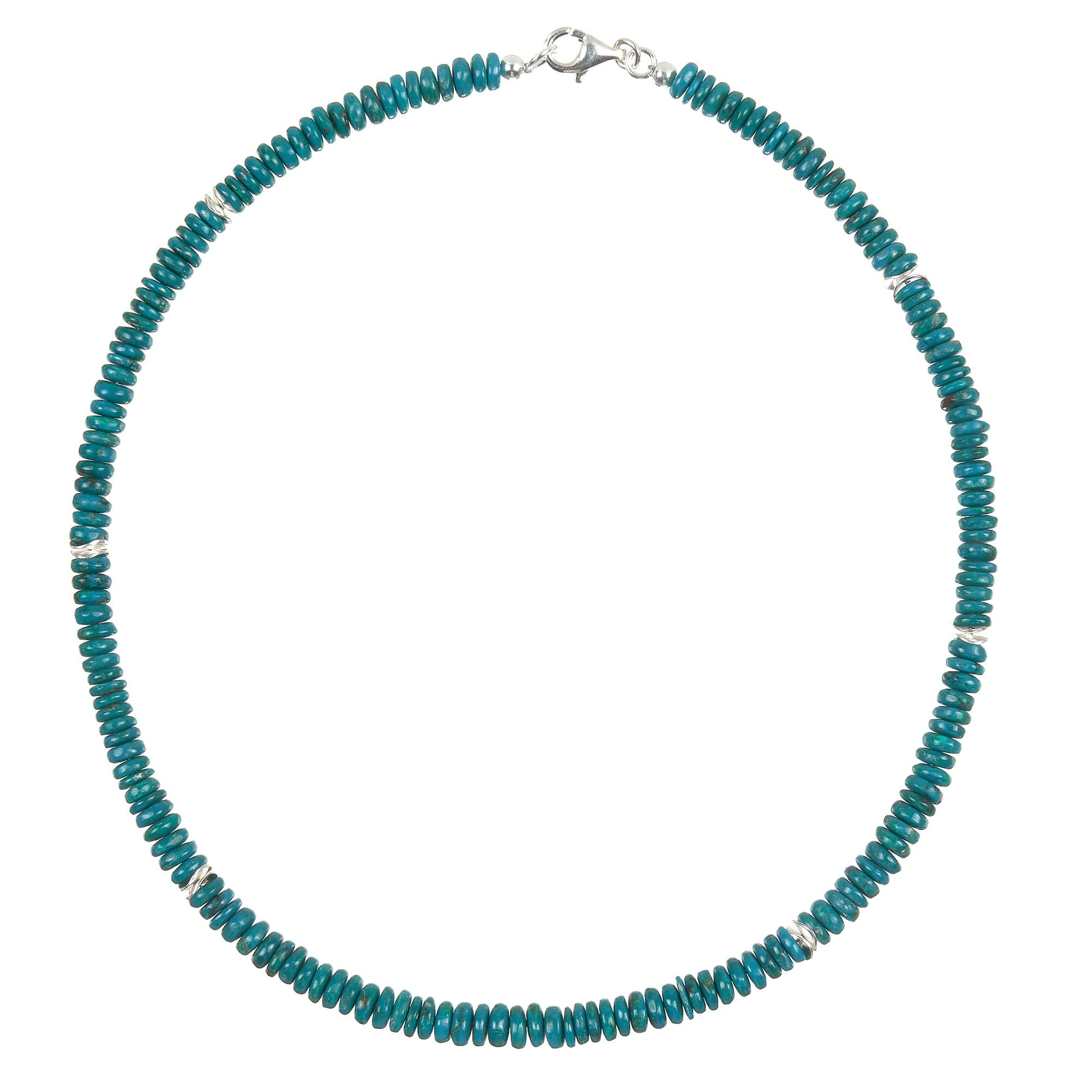 Chrysokoll Kette - Edelstein-Kette - Steinkette - 925 Silber