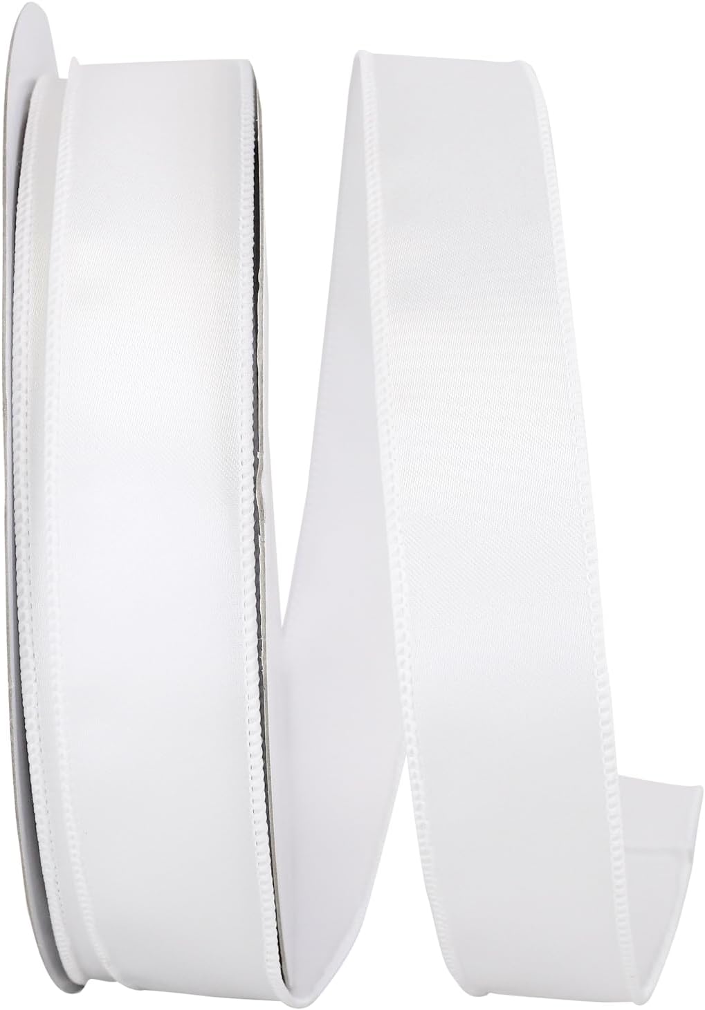 Reliant Ribbon 92575W-030-09K Satin Value Wired Edge Ribbon, 1-1/2 Inch X 50 Yards, White