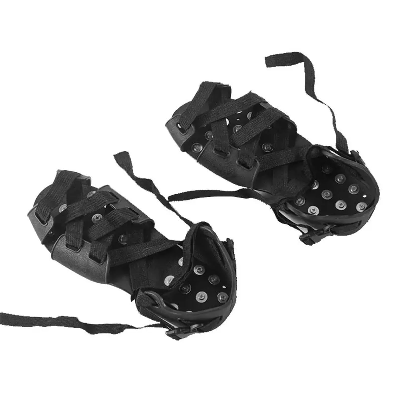 1 paio 32 borchie antiscivolo pinza for ghiaccio regolabile Spike pesca invernale punte da neve scarpe coperture ramponi sul per Scarpe da Neve, Protezione sicura