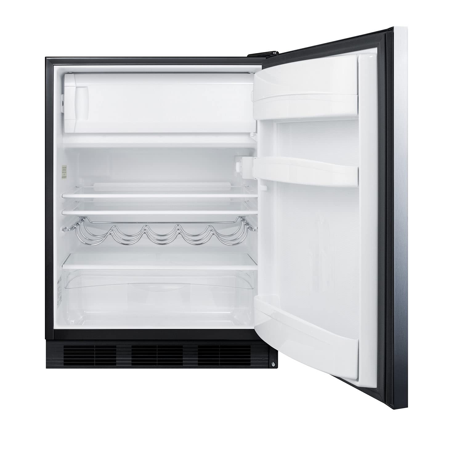 Summit Ct663bkbihh 24 Inch Wide 5.1 Cu. Ft. Built-In Compact Refrigerator With Adjustable Shelves And Horizontal Handle - Stainless Steel on Fridge.com - View 2