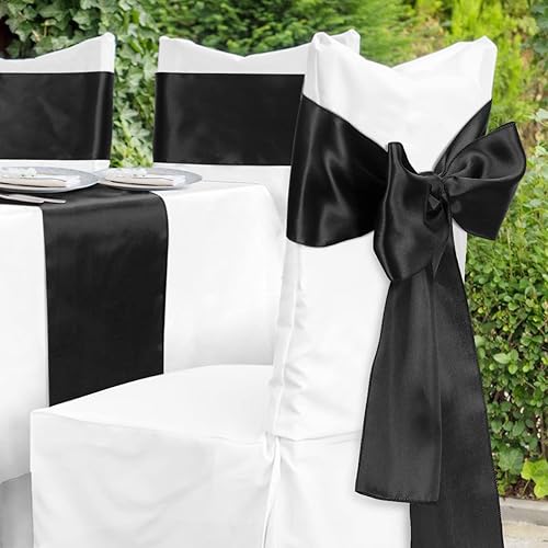 Vista 16 de Babenest - 10 lazos para sillas de satén para bodas, banquetes o fiestas de Navidad, baby shower eventos decoración (dorado)