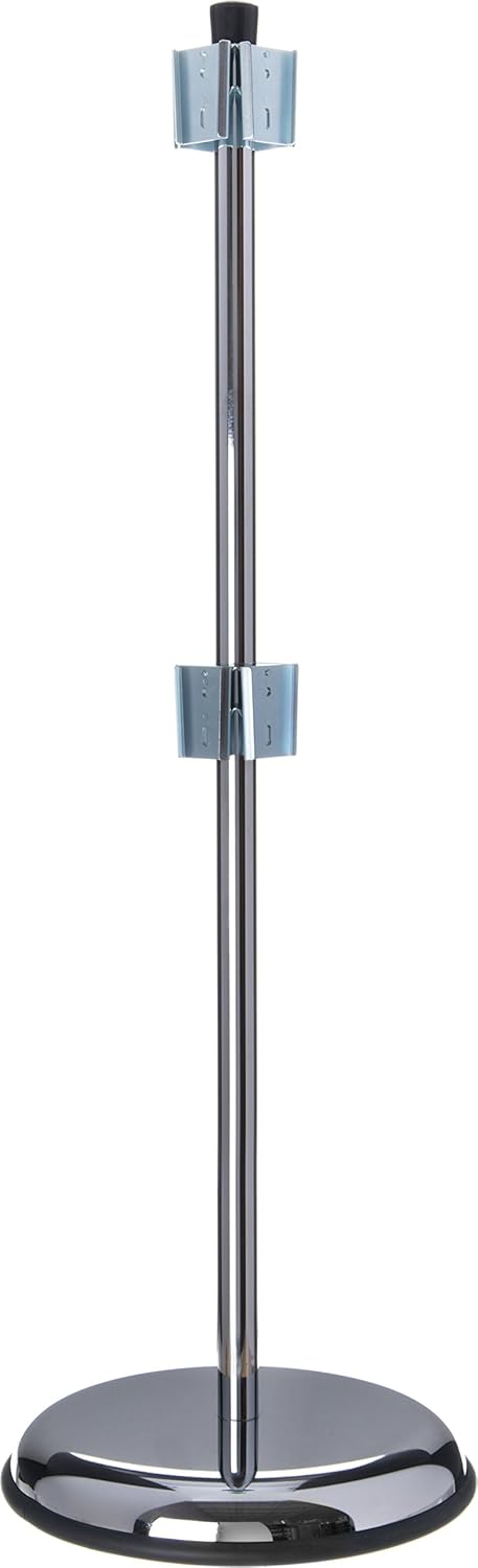 San Jamar Revolving Cup and Lid Dispenser Stand Stand Only for Restaurants, Dining Halls, and Fast Food, Stainless Steel, 30.5 x 2.75 x 12.25 Inches, Silver