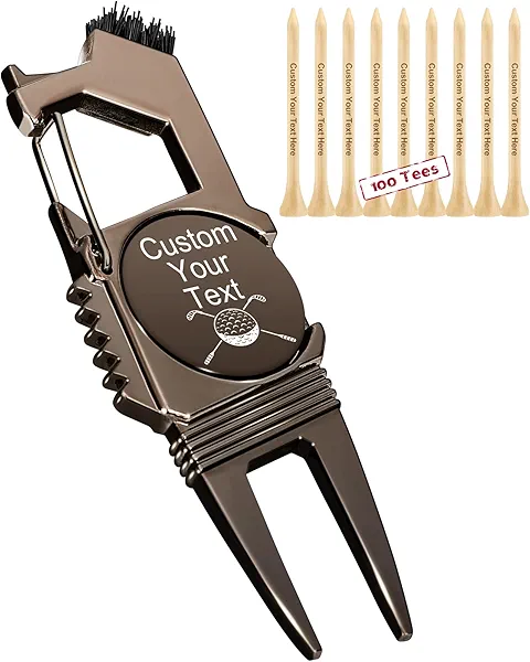 Personalized Golf Ball Markers, 7 in 1 Personalized Golf Divot Repair Tool, Multifunctional Stainless Steel Golf Divot Tool, Golf Gifts for Men, for Men, Dad, Grand Papa