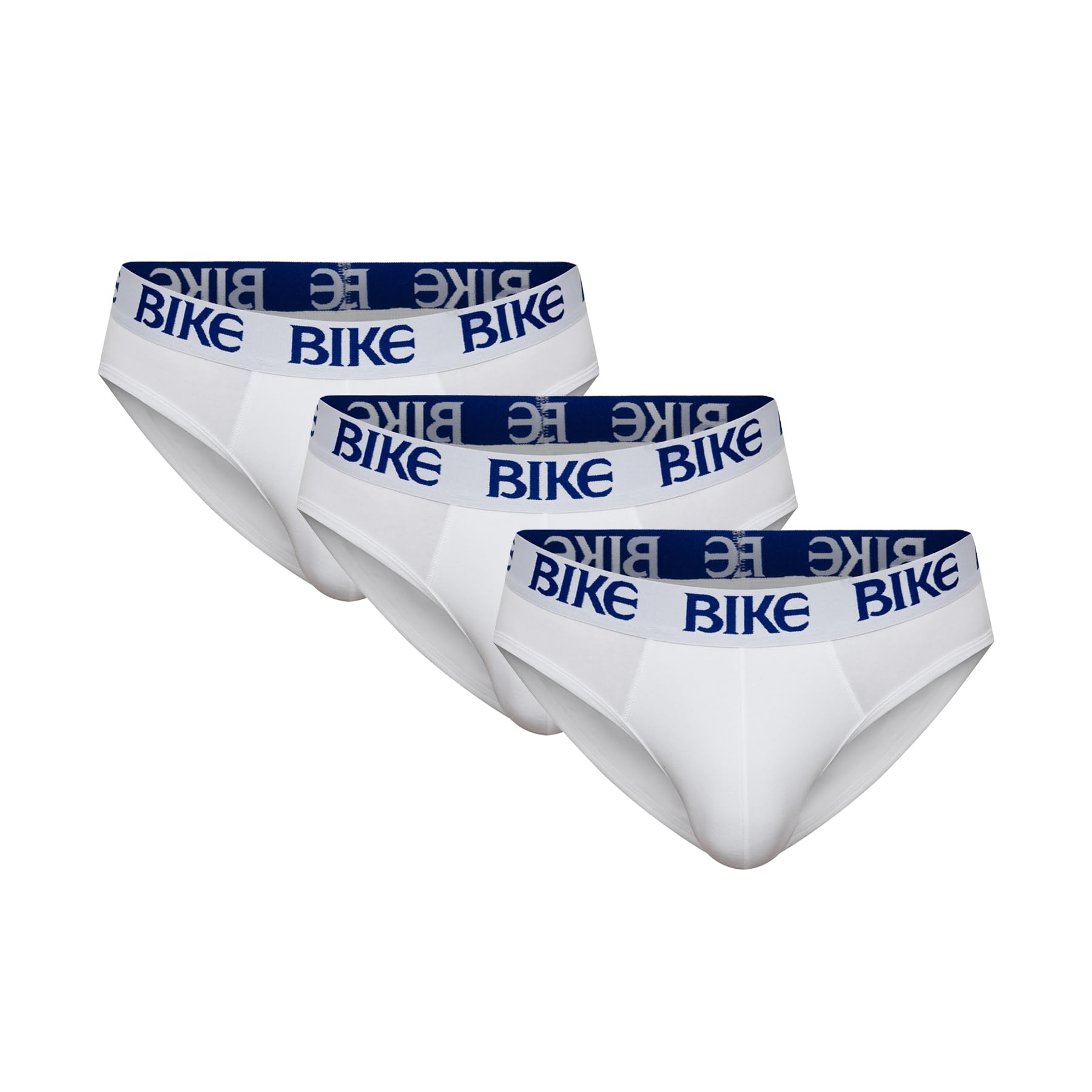 Bike Athletic Men’s 3-Pack Stretch Cotton Briefs | Comfortable Soft Cotton Spandex Blend Underwear | Elastic Waistband Fit