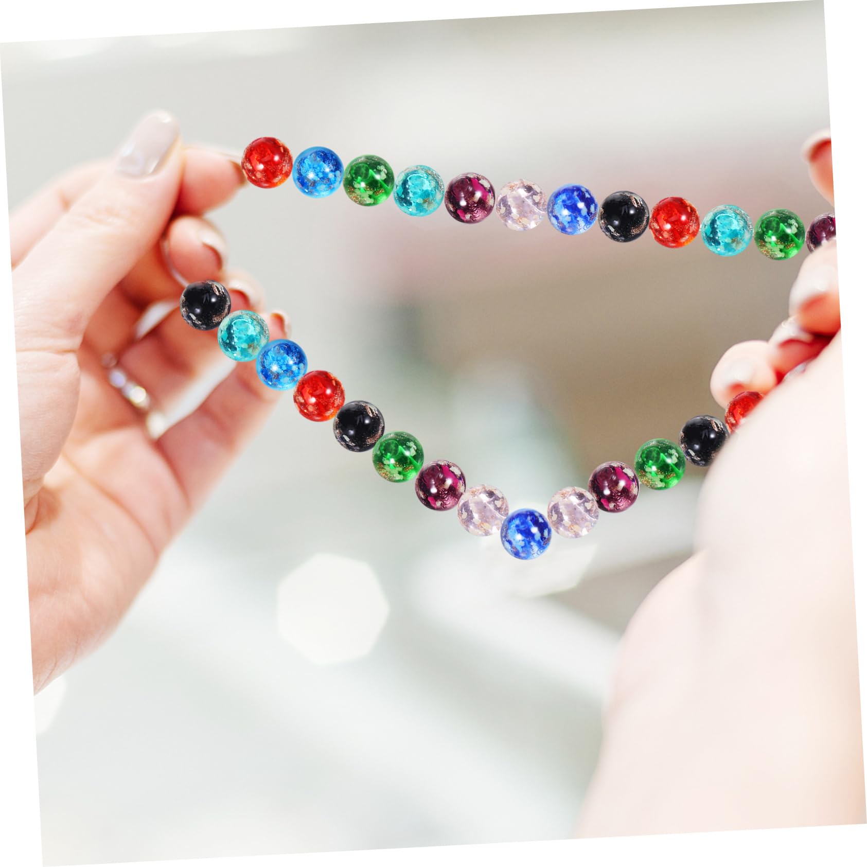 Lurrose 4sets Cuentas De Vidrio Luminosas Cuentas De Letras Para Pulseras Para Hacer Joyas A Granel Pulsera Luminosa Velas Decorativas De Vidrio Para Hacer Joyas 40pcs*4