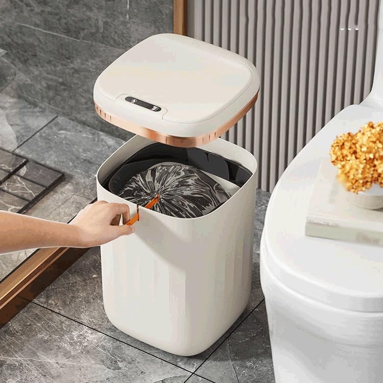 Cubo de basura inteligente de cocina y baño con sensor táctil 20L 8