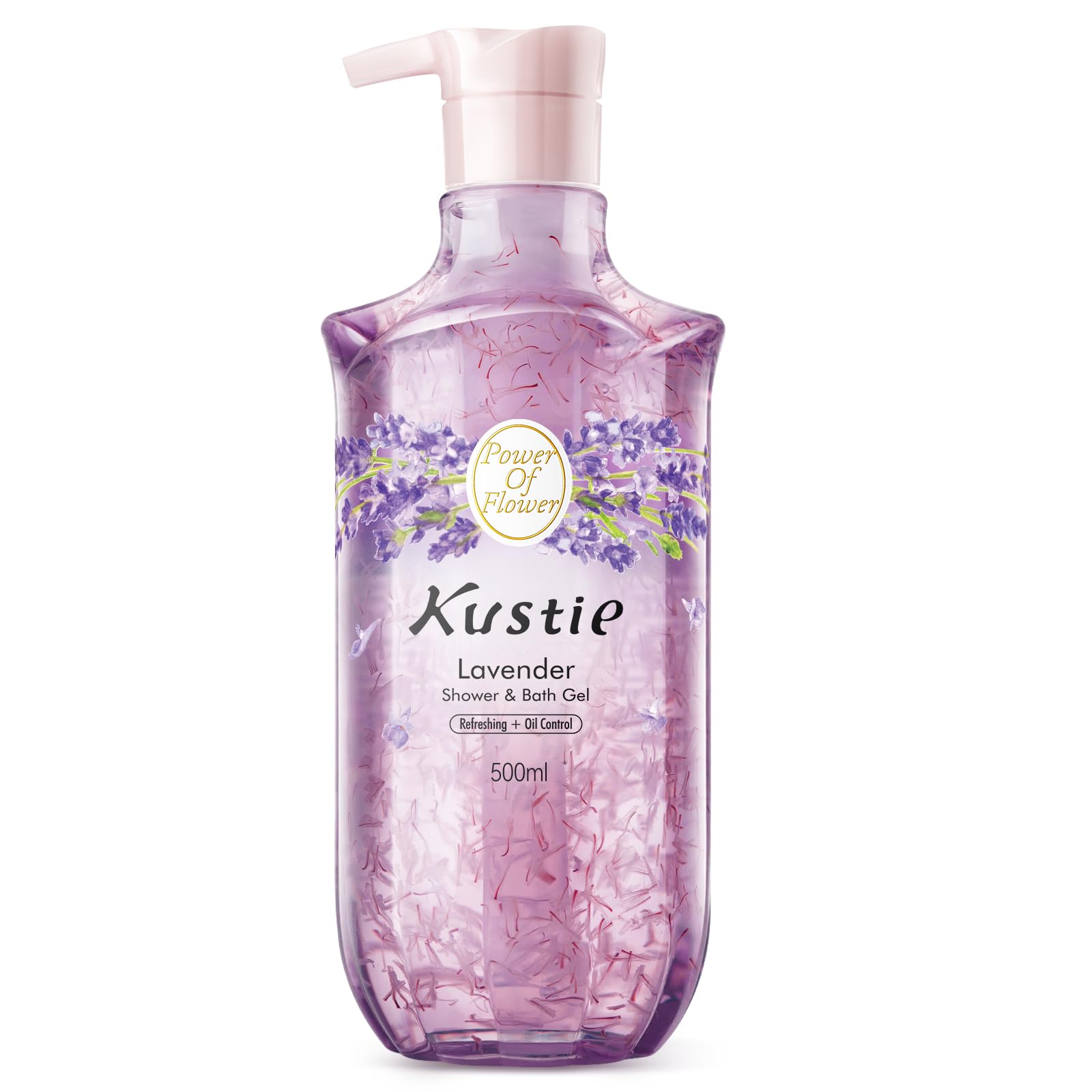 Kustie Body Wash – Visible Lavender Petal & Tea Tree Oil | Oil-Control & Pore-Clearing Cleanser | Balanced Skin | Free From Paraben, Sulfate &