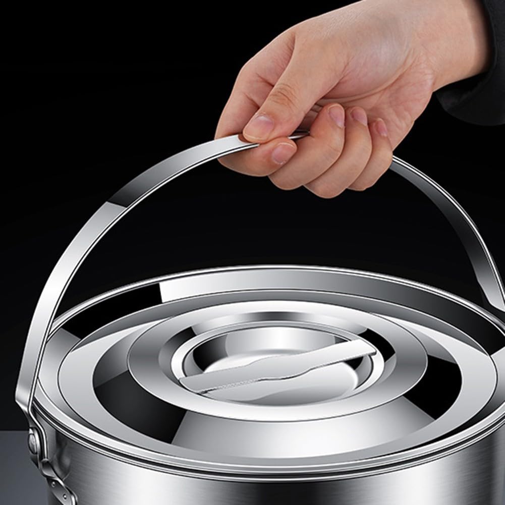 Filtro per olio in acciaio con coperchio, contenitore per olio da cucina, contenitore per olio da frittura (3,6 L)