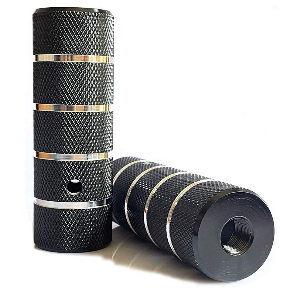 'WADEKING WHW Bike Pegs 4.3'' Length,Suitable for 14mm Axles, Freestyle BMX Bicycles,Durable and Stylish Non-Slip'