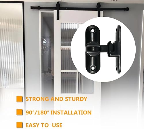 Miniatura 2 de Pestillo de puerta, cierre de puerta de 90180 grados, cerradura de puerta de granero, pestillo de cerradura de puerta corredera, pestillo de puerta