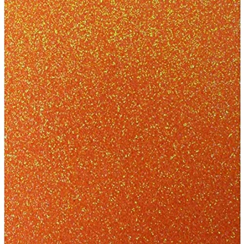 Make+ Placa Em Eva Com Gliter 48x40cm, 2mm, Laranja Neon, 10 unidades