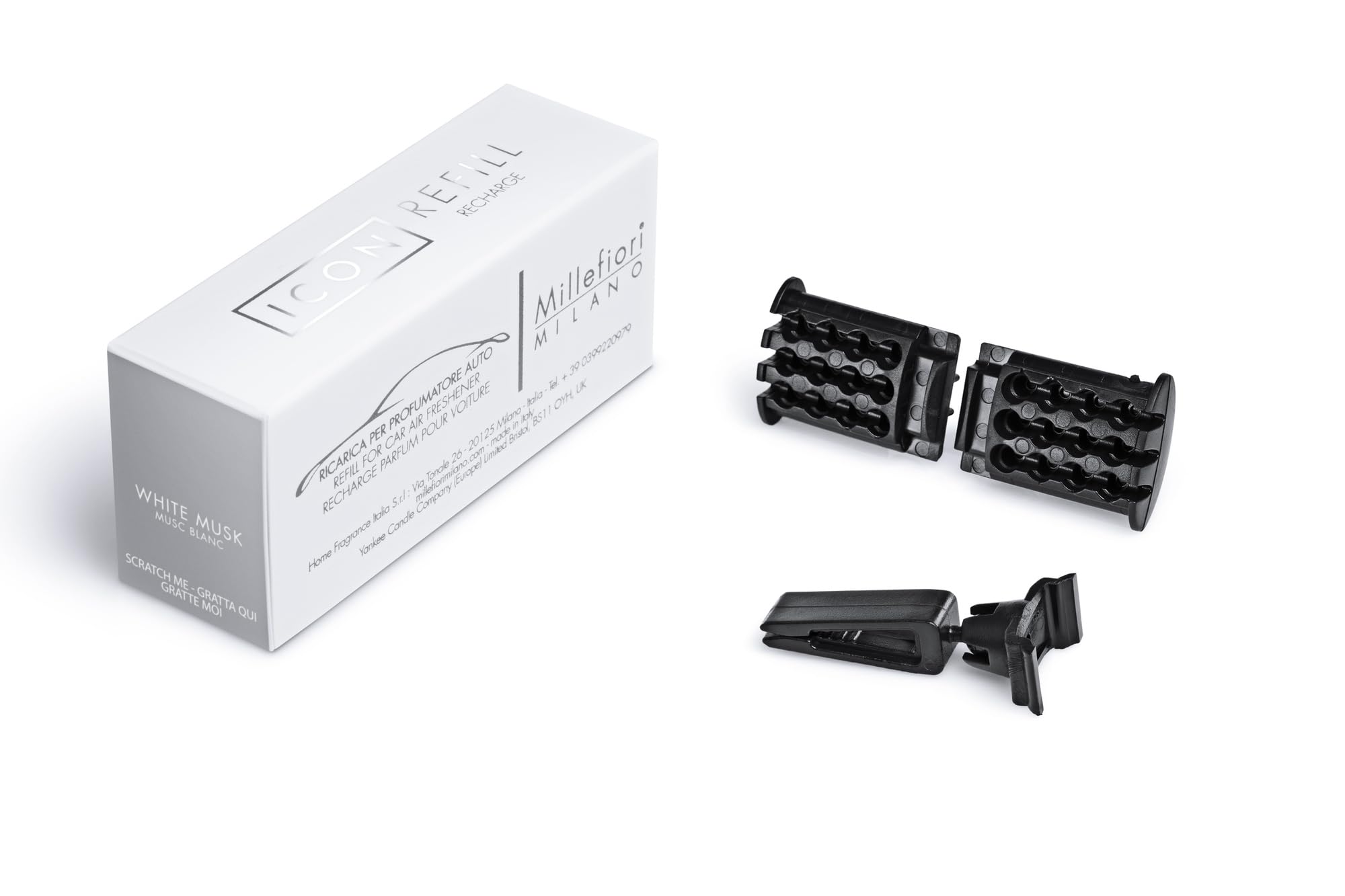 Millefiori Icon White Musk deodorante per auto ricarica 1 pz
