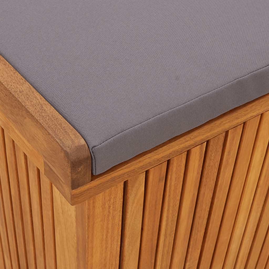 Hommdiy Outdoor-Kissenbox Gartenbox Auflagenbox Wasserdicht Holz 150x50x60 cm Massivholz Akazie