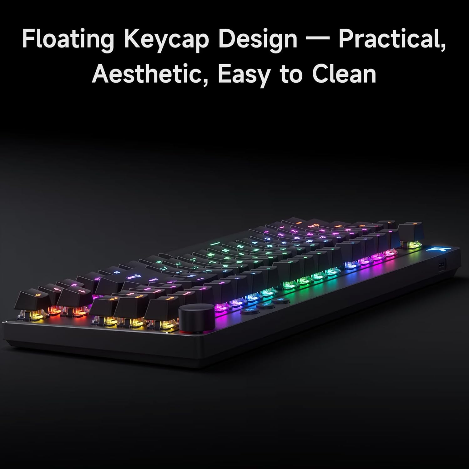 MCHOSE Mix 87 TKL Keyboard floating keycap design