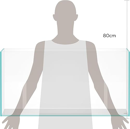 Miniatura 75 de LANDEN Tanque de acuario de hierro bajo sin borde de 25C de 3.7 galones, 9.84 x 9.84 x 9.84 pulgadas de alto, 0.197 in de grosor con alfombrilla