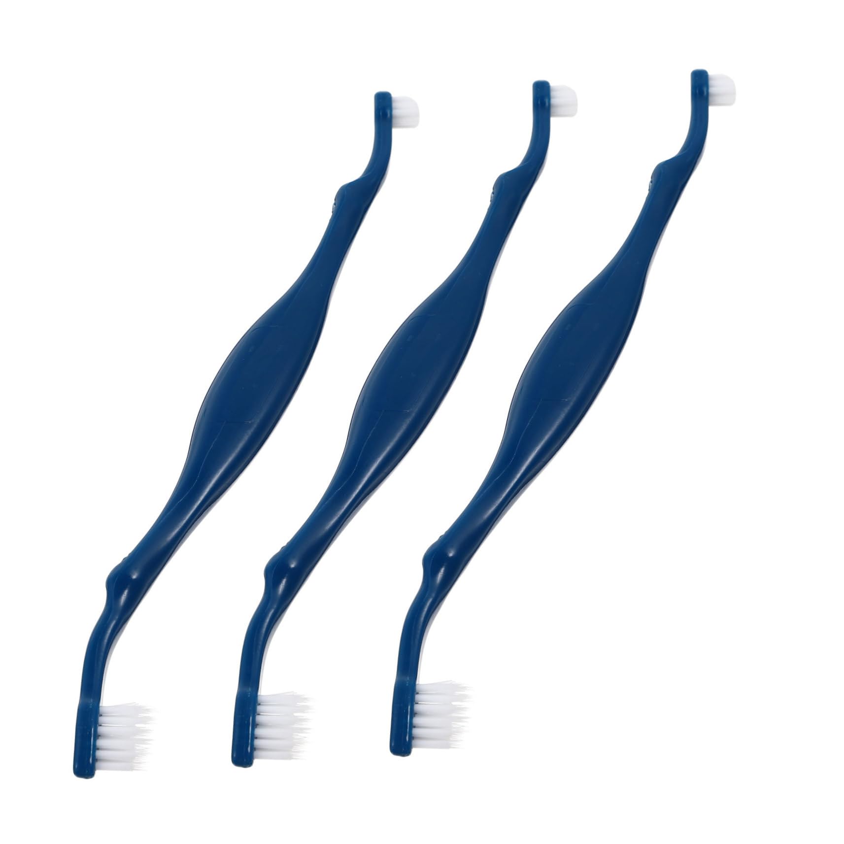 CIYODO 3pcs Pet Toothbrushes Plastic Double-end Dog Oral Care Cleaning Brush for Puppies Cats Dogs