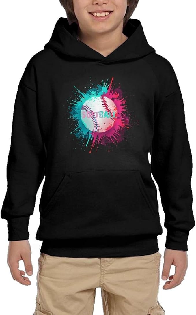 Softball Youth Unisex Pullover Hoodies Unisex Sweatshirt