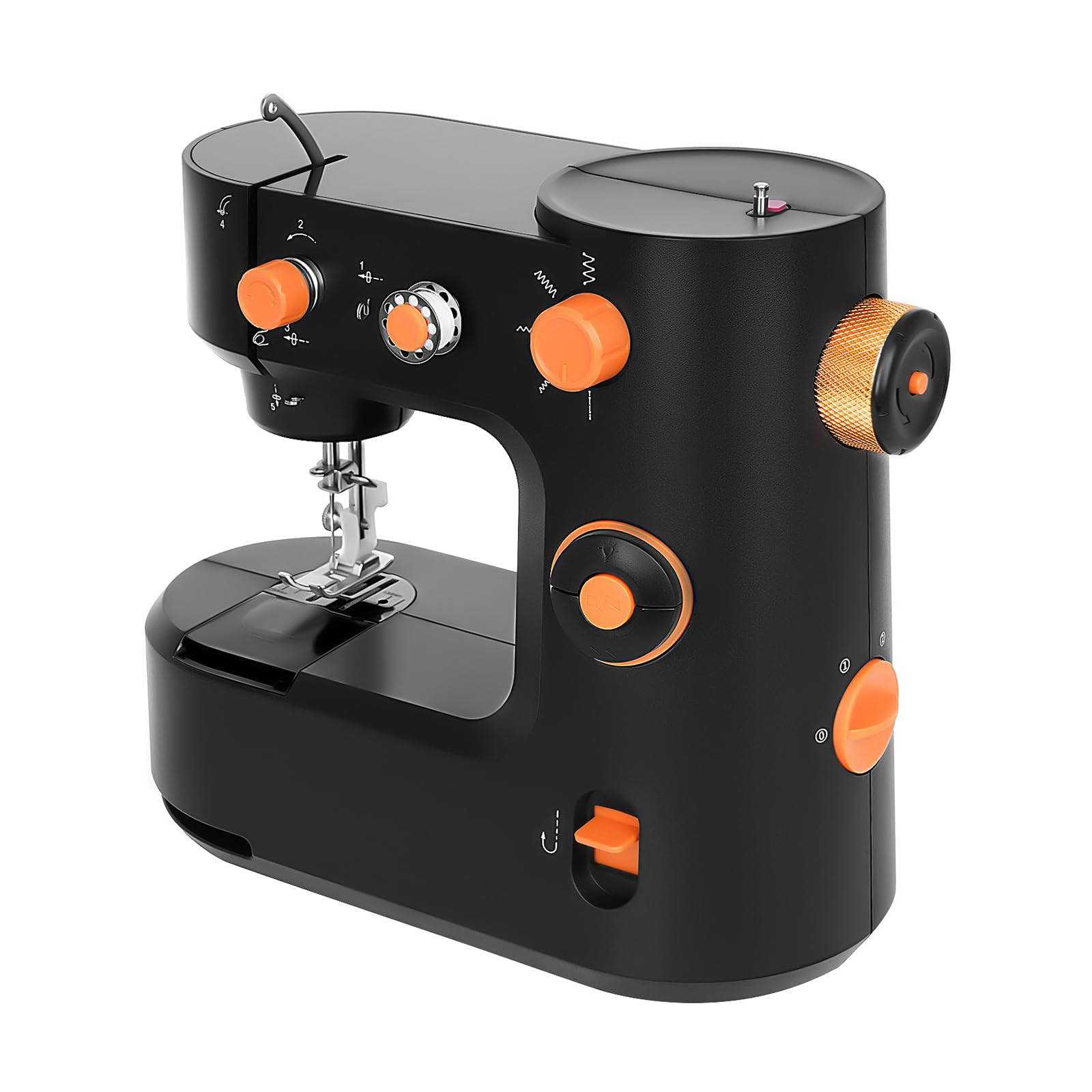 Black Mini Sewing Machine Dual Speed Portable Sewing Machine, with Storage Box, for Corduroy, Ordinary Denim, DIY, Etc in Homes, Factories, or Stores