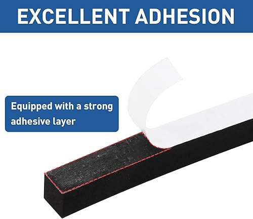 Miniatura 2 de TamBee Cinta de espuma de 12 pulgada de ancho x 12 pulgada de grosor, tira de espuma de alta densidad, autoadhesiva, tira de sellado de goma de