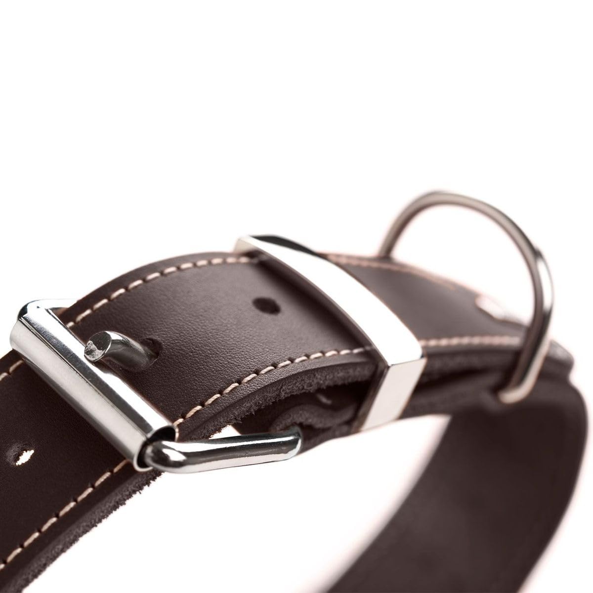 HUNTER Collier pour Chien Aalborg Special, Couleur : Brun foncé, Cuir Fortement graissé, Robuste & résistant, surpiqûres contrastées, idéal pour Le Sport canin, Made in Germany, Taille : 65