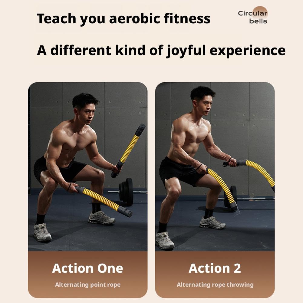 Corde de combat sans corde, poids réglable pour entraînement de fitness avancé, cordes d'entraînement lestées pour HIIT, cardio et musculation