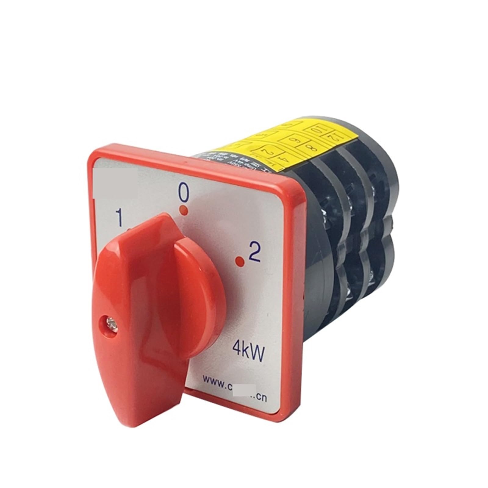 Interruptor giratorio de 3 posiciones, 20 A, 4 kW, 3 polos, 12 terminales, contacto de transferencia de plata, selector de leva HZ5-20/4 M05, 1 unidad