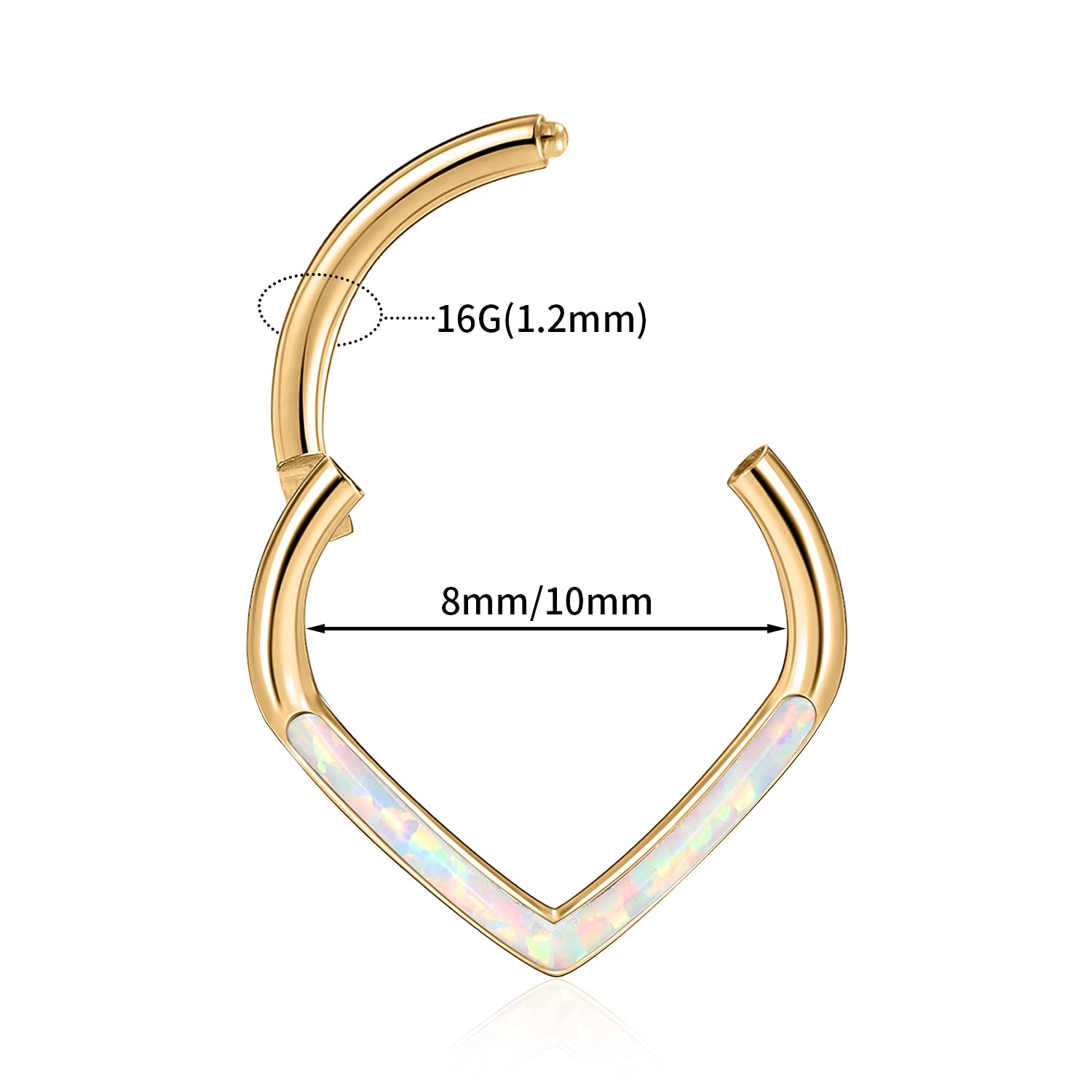 hengkaixuan Teardrop Daith Earrings Septum Jewellery Nose Hoop Ring Surgical Steel Daith Rook Tragus Piercing Jewellery Septum Clicker Ring Small Hoop Earring — view 63