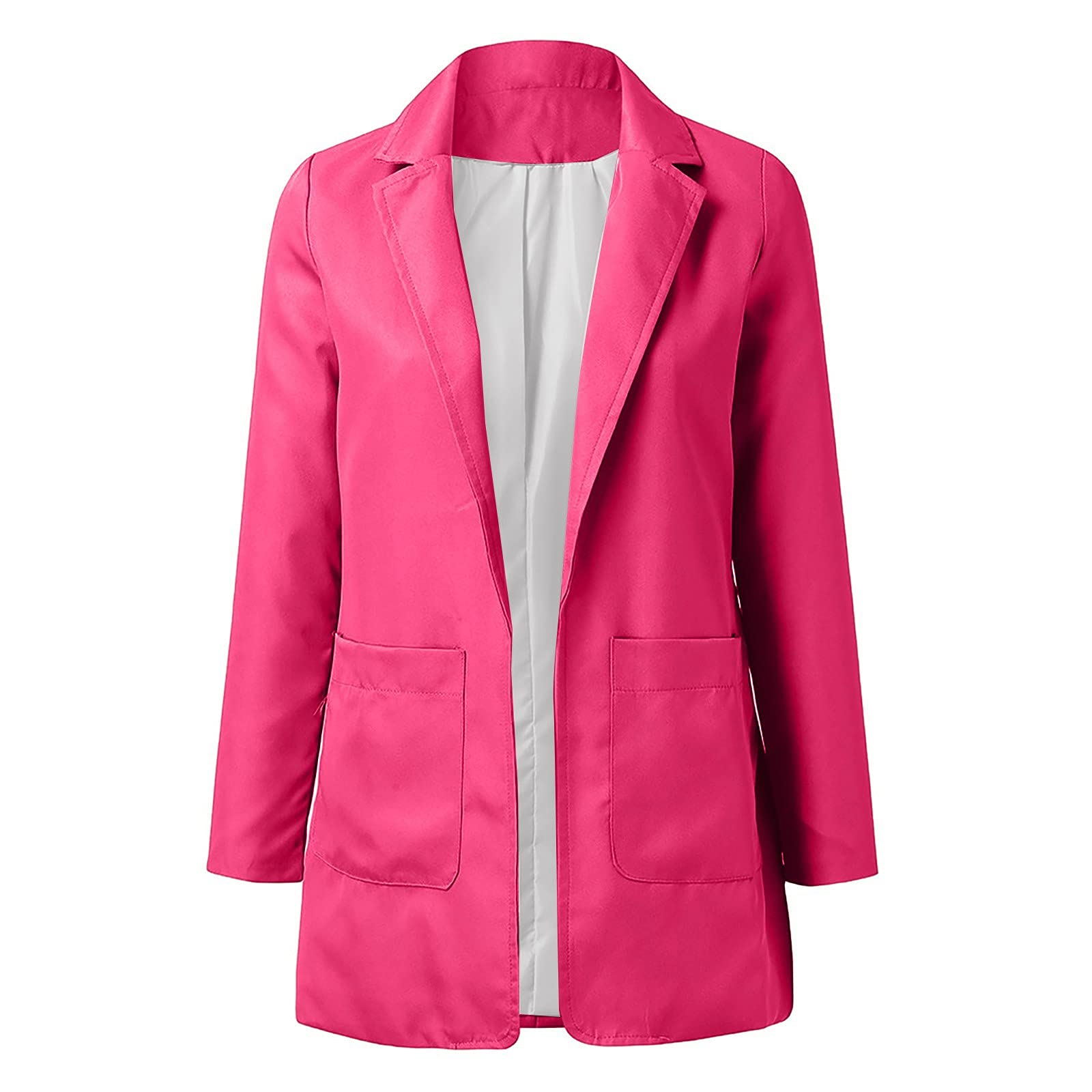 Giacca estiva da donna, a maniche lunghe, da lavoro, vintage, blazer