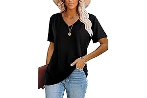Casual Short Sleeve V Neck T-Shirts for Women - Embrace the Spring Breeze