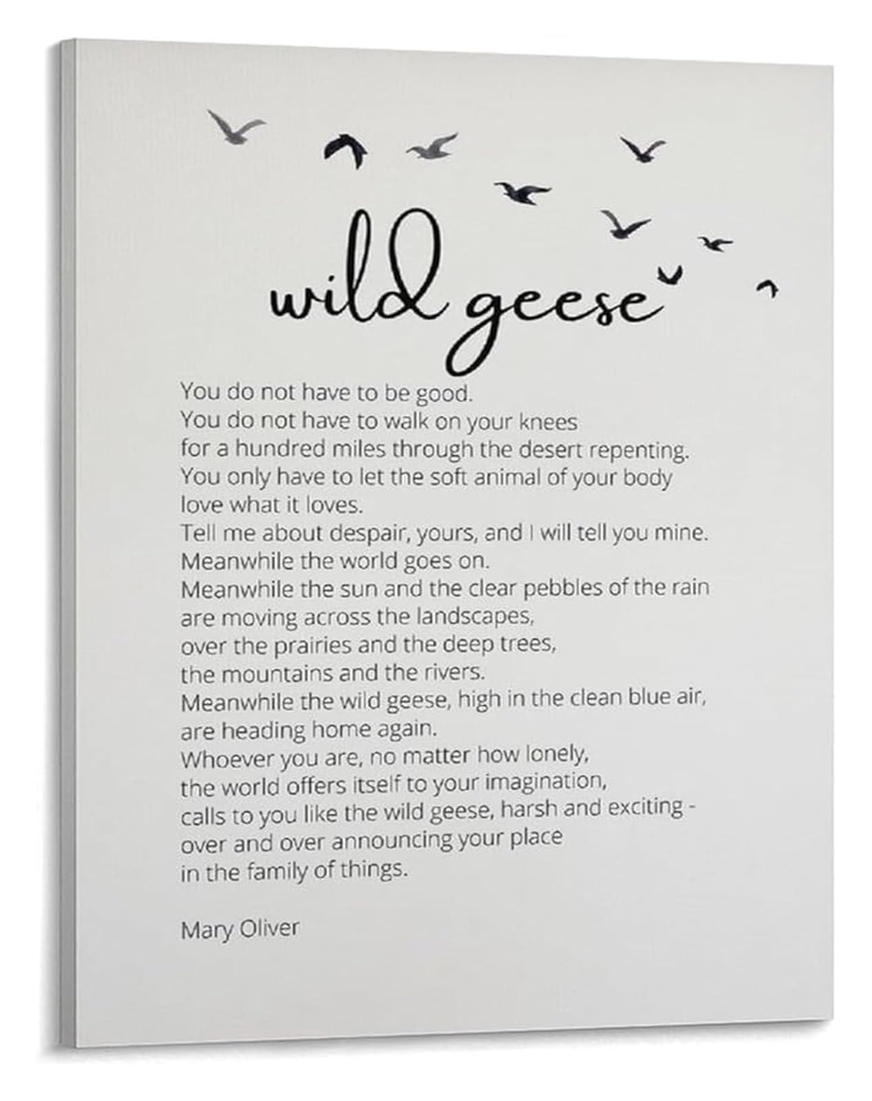 NWPNLXEA Motivational Poetry Poster Famous Quote Wall-Art Canvas Painting for Library Study Room Living Room Office Unframed,16x24inch(40x60cm)