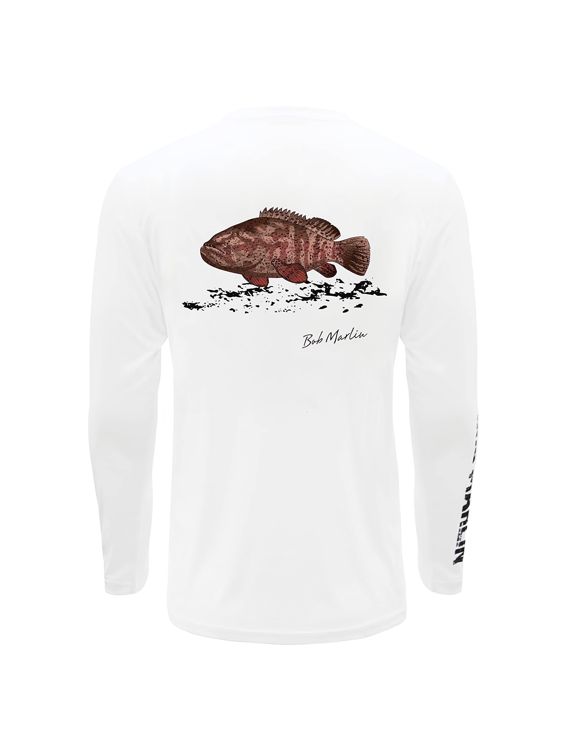 Bob MarlinUPF 50+ UV Protection Performance Fishing LongSleeve Shirts Breathable Quick-Dry Vented Airflow Unisex Water and Stain Resistant