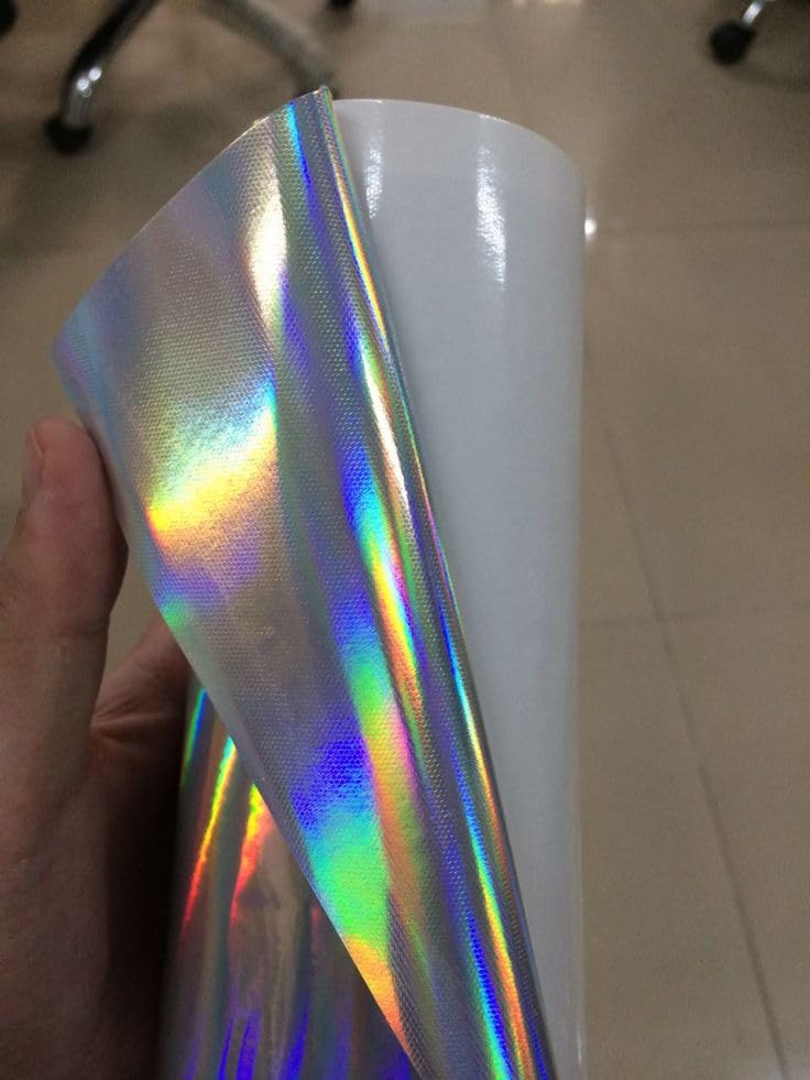 Image of WALLMATE Car Wrap Vinyl Car Sticker Air Release Bubble Free Rainbow Color Car Wrap Sticker (24x150 Inch, Rainbow Chrom)