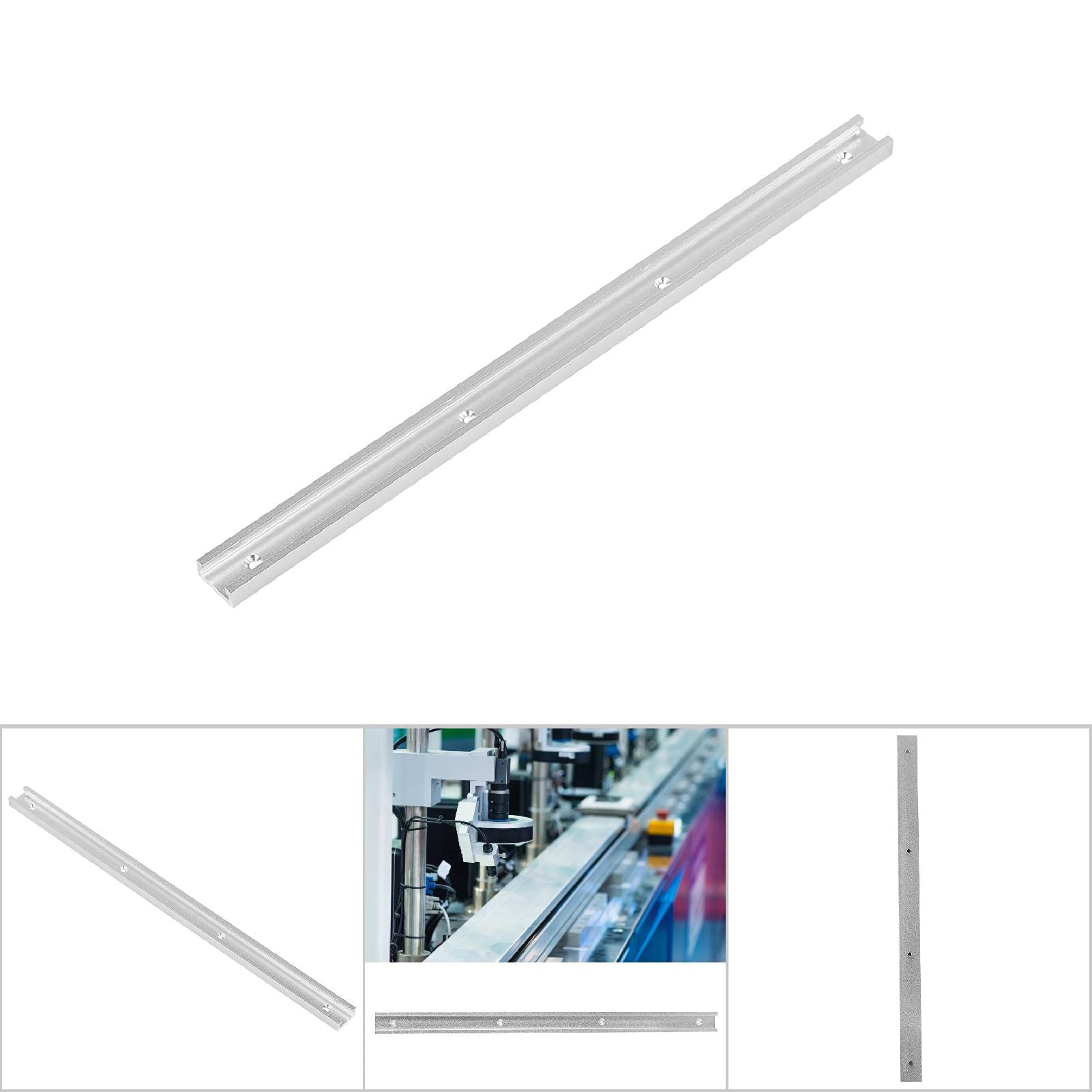 Prowadnica ukośna ze stopu aluminium do obróbki drewna Profil z 30 rowkami typu T do śruby T i szybko działającego zacisku - Prowadnica ze stopu aluminium o długości 600 mm do (Jedna rynna typu 30