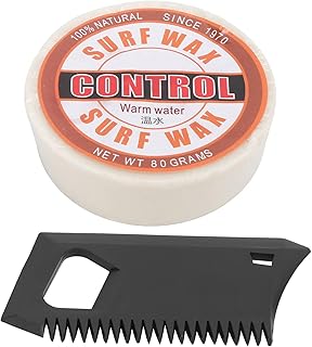 VGEBY Surfboard Wax, Portable Surf Wax Anti Slip Paraffin Surf Skateborad Wax Surfing Board Accessory with Wax Comb Surfing Surfboard Tool (Warm water wax) Sportinggoods Surfing Sailboat