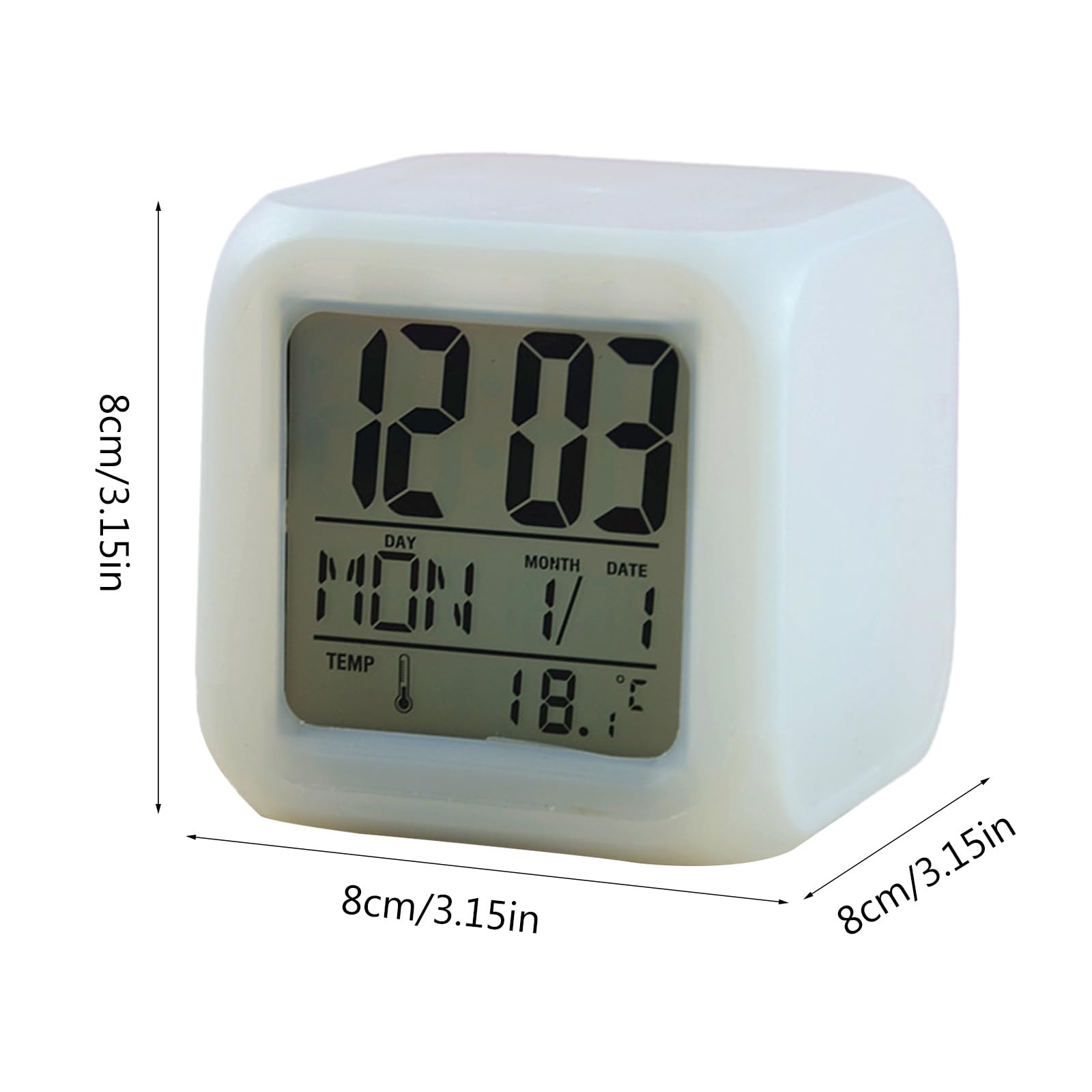 IHALO Panda Sveglia per Bambini, Sveglia da Comodino Simpatico con Luce Notturna, Digitale Display a LED, 3,15 Pollici, Tre Allarmi, Modalità Weekend, Data, Ora, Temperatura, Ricaricabile, Decorazione