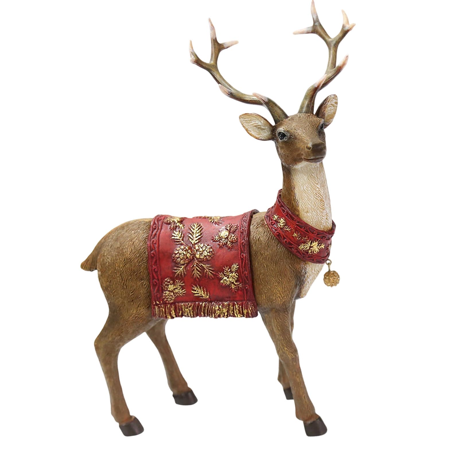 Hkfgdjdl Figure Realistiche di Renne per Decorazioni Natalizie, Modello di Animale di Renna da Collezione, Ornamento per Tavolo, Scrivania, Decorazioni per la Casa