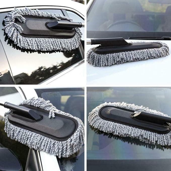 Image of COFENDY 6 PCS - 3in1 Vacuum Microfiber Car Duster Kit|Interior & Exterior Cleaning Detailing Tool|Scratch & Lint Free, Pollen Removing|Car Extendable Long Car Duster (6 PCS Car), Multicolour